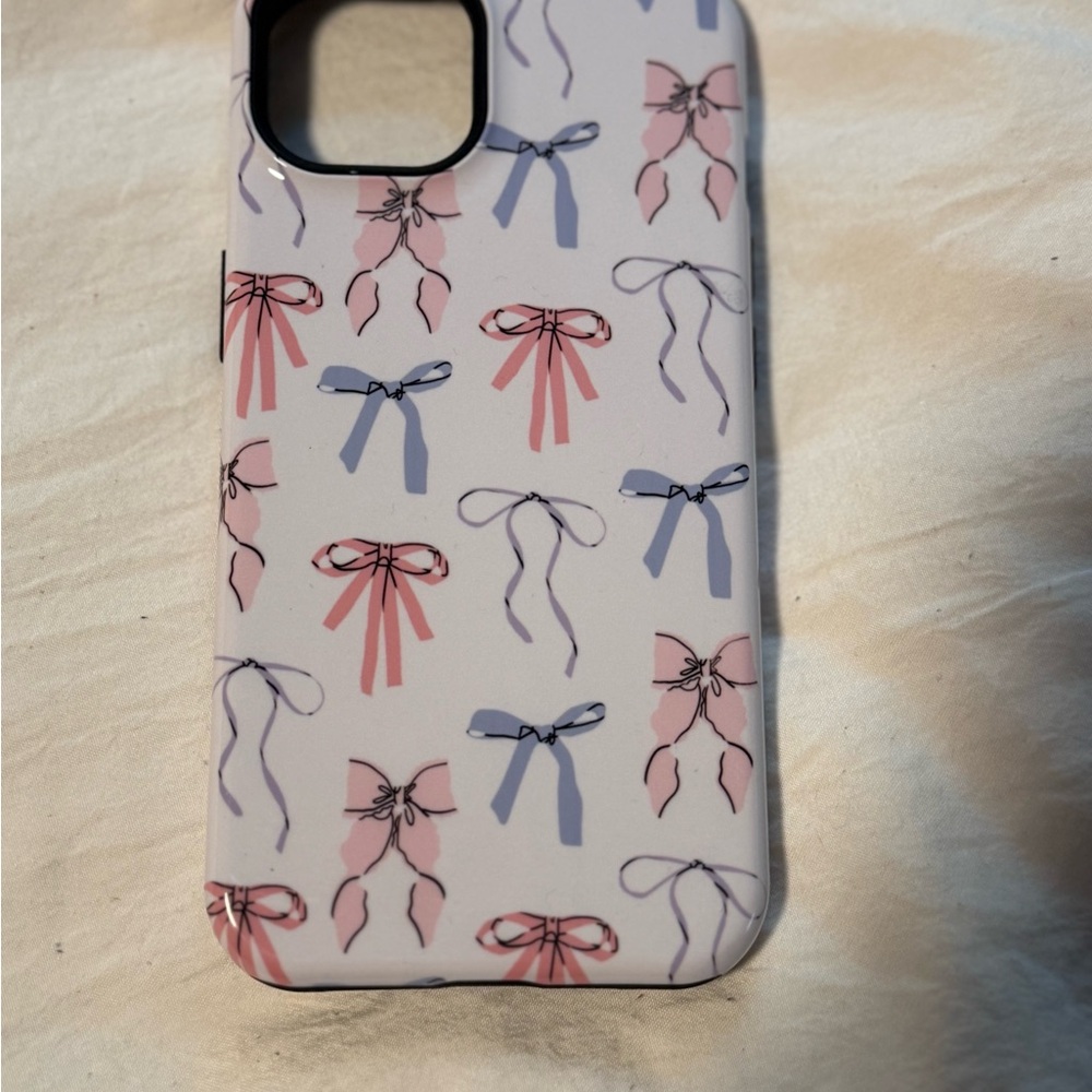 Stylish Bow Pattern Phone Case - Pink and Purple